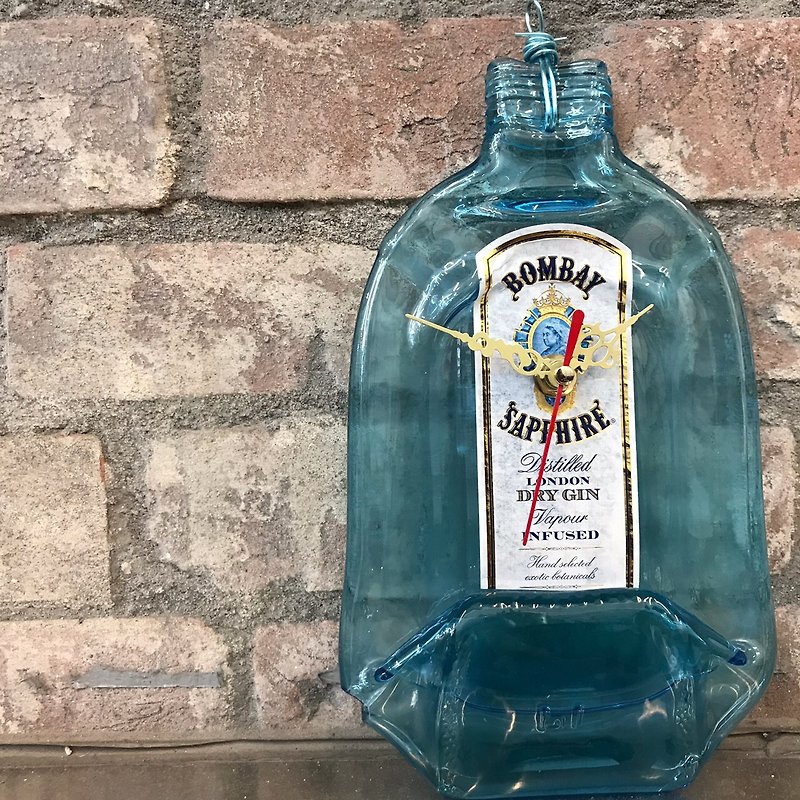 Bombay龐貝藍鑽特級琴酒 祝福瓶安鐘 - 時鐘/鬧鐘 - 玻璃 