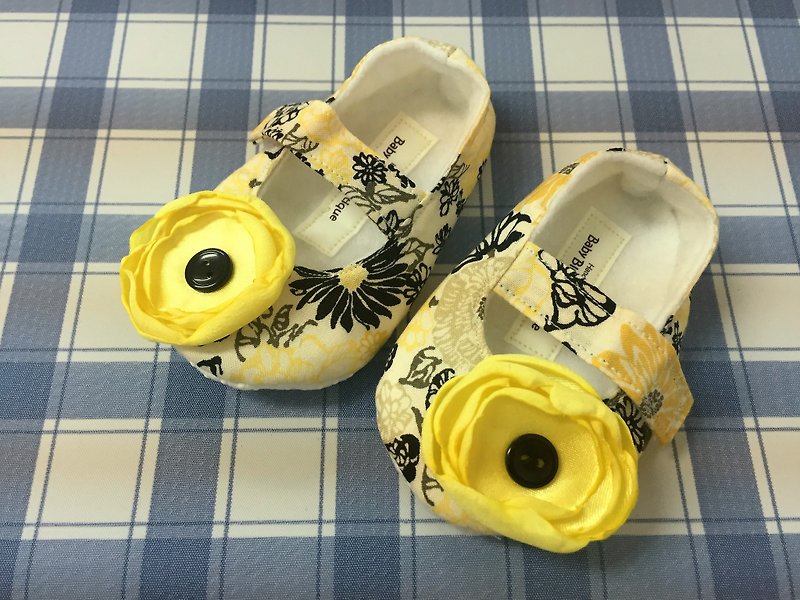 ファッションハンドメイドの幼児靴（花）のアメリカからの輸入 - スリッポン - コットン・麻 