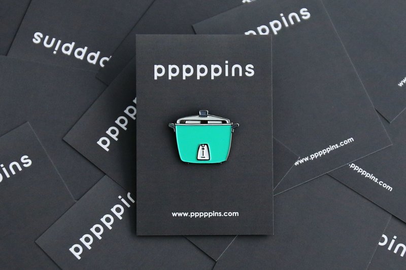 Rice Cooker Enamel Pin - เข็มกลัด - โลหะ สีเขียว