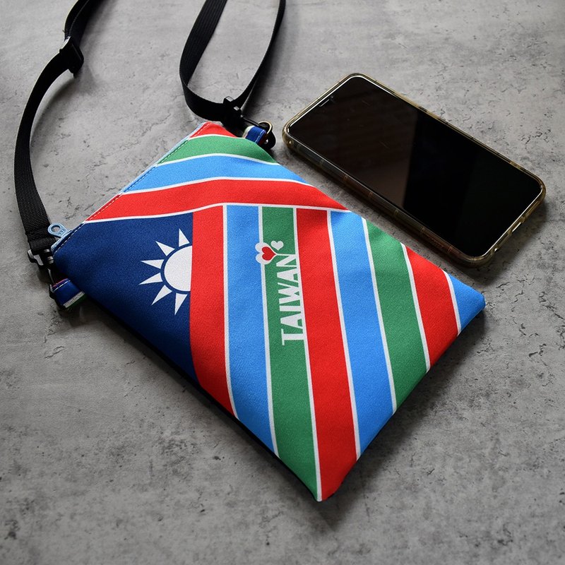 [Tonglu] Qiezhi style mobile phone bag_Flag - Messenger Bags & Sling Bags - Polyester Red