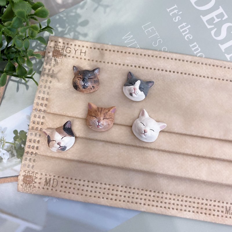 New 貓咪系列 貓 米克斯 造型口罩扣 擴香石磁扣 香氛扣 - 其他 - 其他材質 
