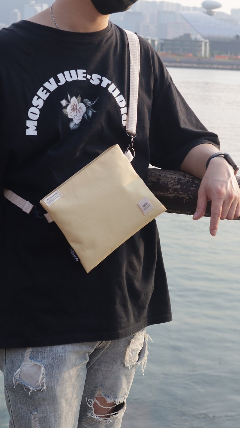 Lefrik from Spain - Arizona Should Bag | Butter | Waterproof Shoulder Bag - Messenger Bags & Sling Bags - Plastic Yellow