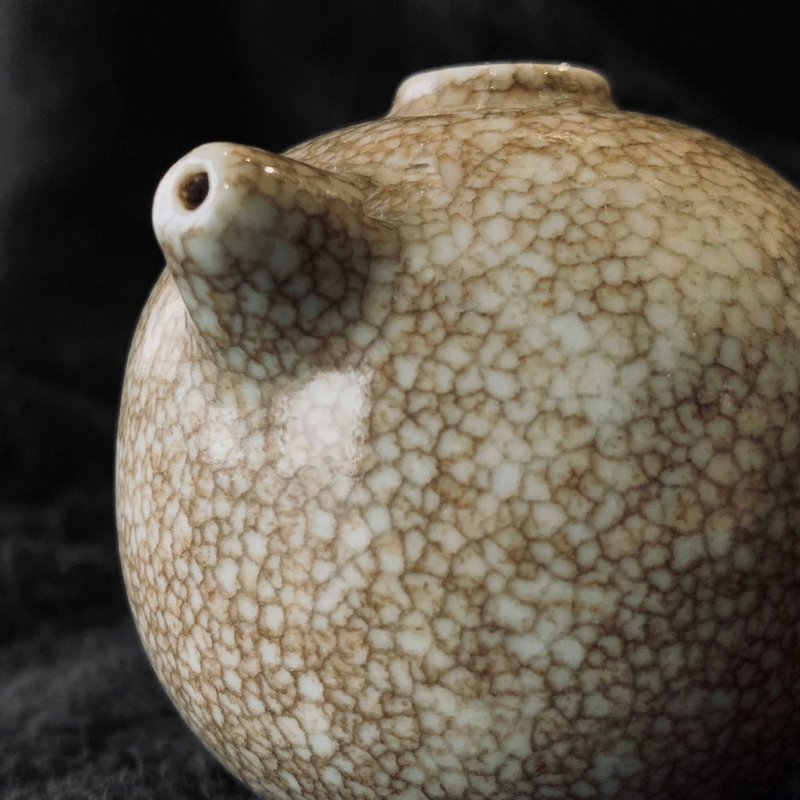 中國 清三代仿宋哥窯水丞硯滴│文房寶物 陶土 古樸別緻 - 其他 - 陶 咖啡色