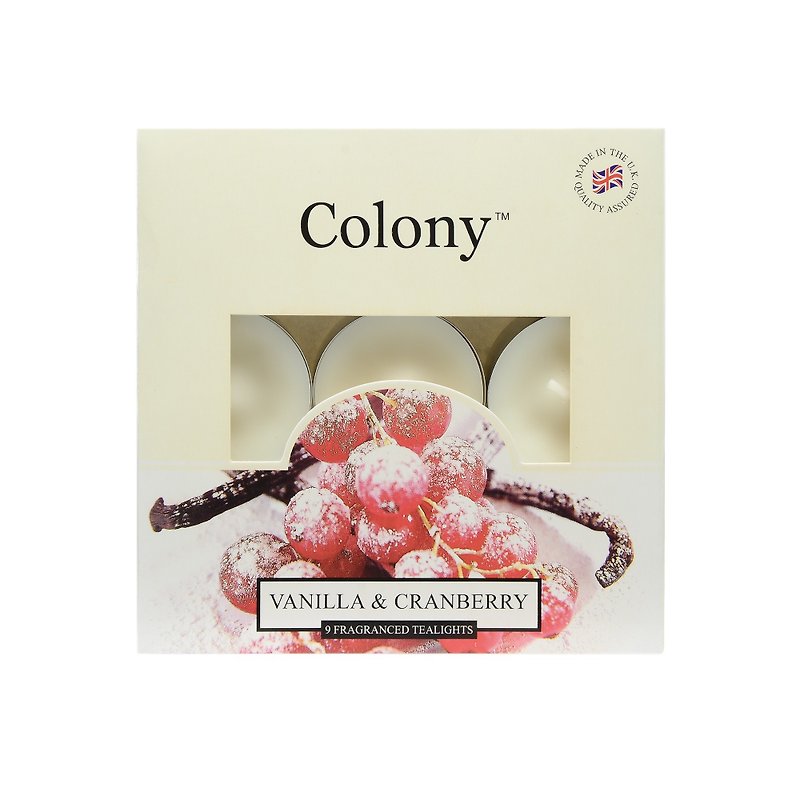 British Candle Colony Series-Vanilla Cranberry 9 Into Mini Candle - Candles & Candle Holders - Wax 