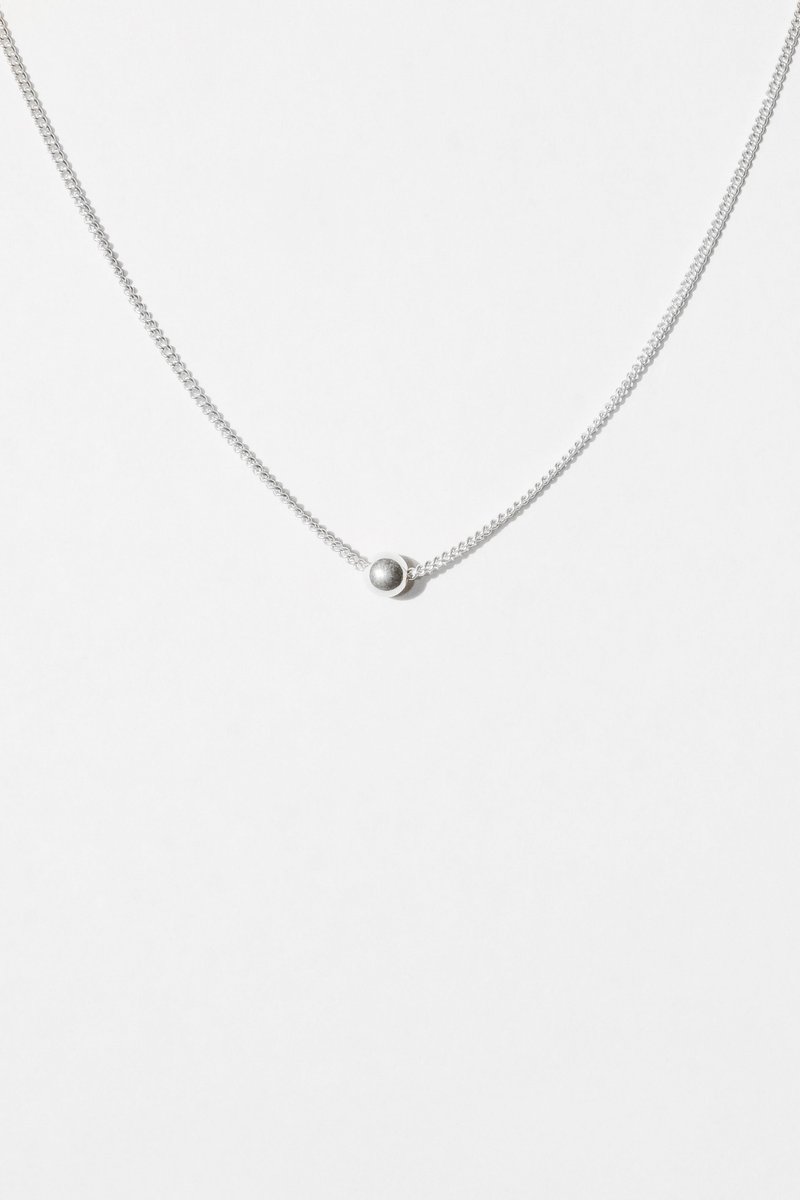 Single Ball Necklace 單珠頸鍊 - 項鍊 - 純銀 銀色