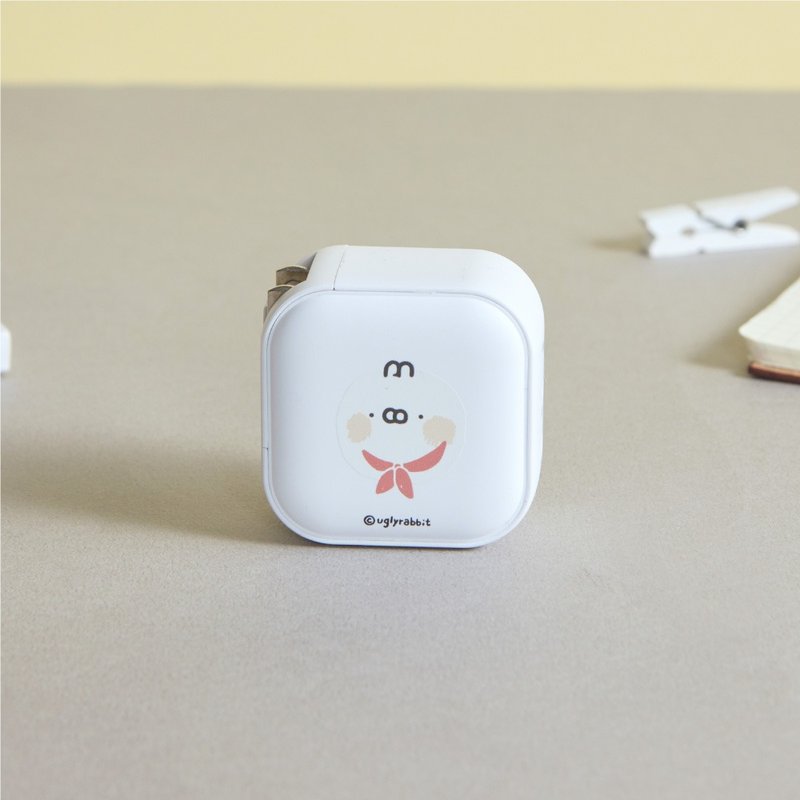 醜白兔貓熊作伴GaN 45W Type-C雙孔充電頭 - 科技小物 - 塑膠 多色