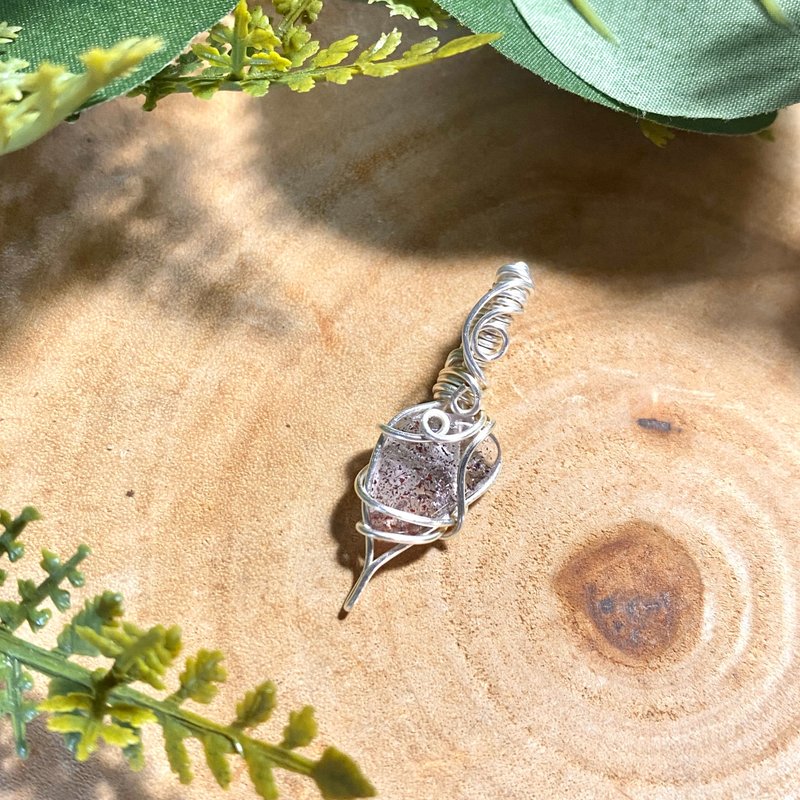 Energy Crystal Necklace Pendulum-Prayer-Super Seven, Braided Pendulum Necklace - Necklaces - Crystal Purple