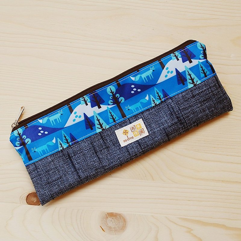 Fox Forest Long Pouch/Waterproof Fabric Wide Cutlery Bag/ Left 1 - Storage - Waterproof Material Blue
