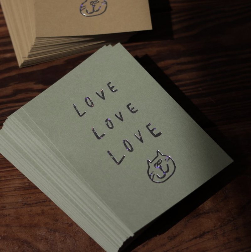 Love and Peace. // Greeting Card - 卡片/明信片 - 紙 白色