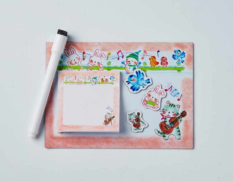 Mengyin stickers whiteboard group - Magnets - Other Materials Pink