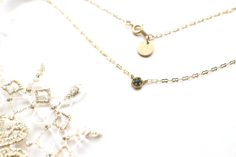 Promise-zircon brass necklace - Collar Necklaces - Other Metals 
