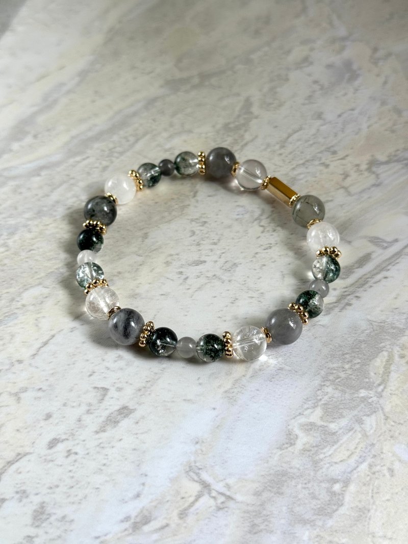 Sosii | 幸運・金運・仕事運・浄化 | C04縁-緑 | 天然石ブレスレット - ブレスレット - クリスタル グリーン