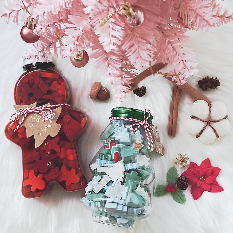 CforCandle Assorted Gingerbread Man/Christmas Tree Aroma Diffuser Stone - เทียนหอม/น้ำหอม/สบู่แฮนด์เมด - วัสดุอื่นๆ 