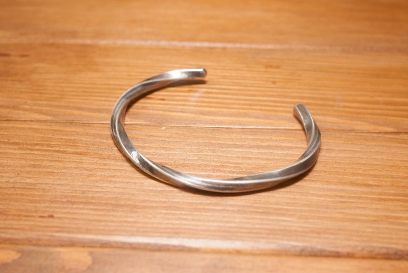 Full Handmade Twisted Silver Bracelet - Bracelets - Other Metals Silver