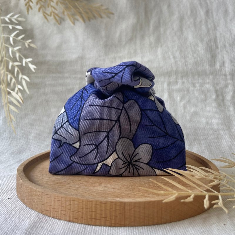 Cloth gripper/grip/morning forest-blue and purple - เครื่องประดับผม - ผ้าฝ้าย/ผ้าลินิน สีน้ำเงิน