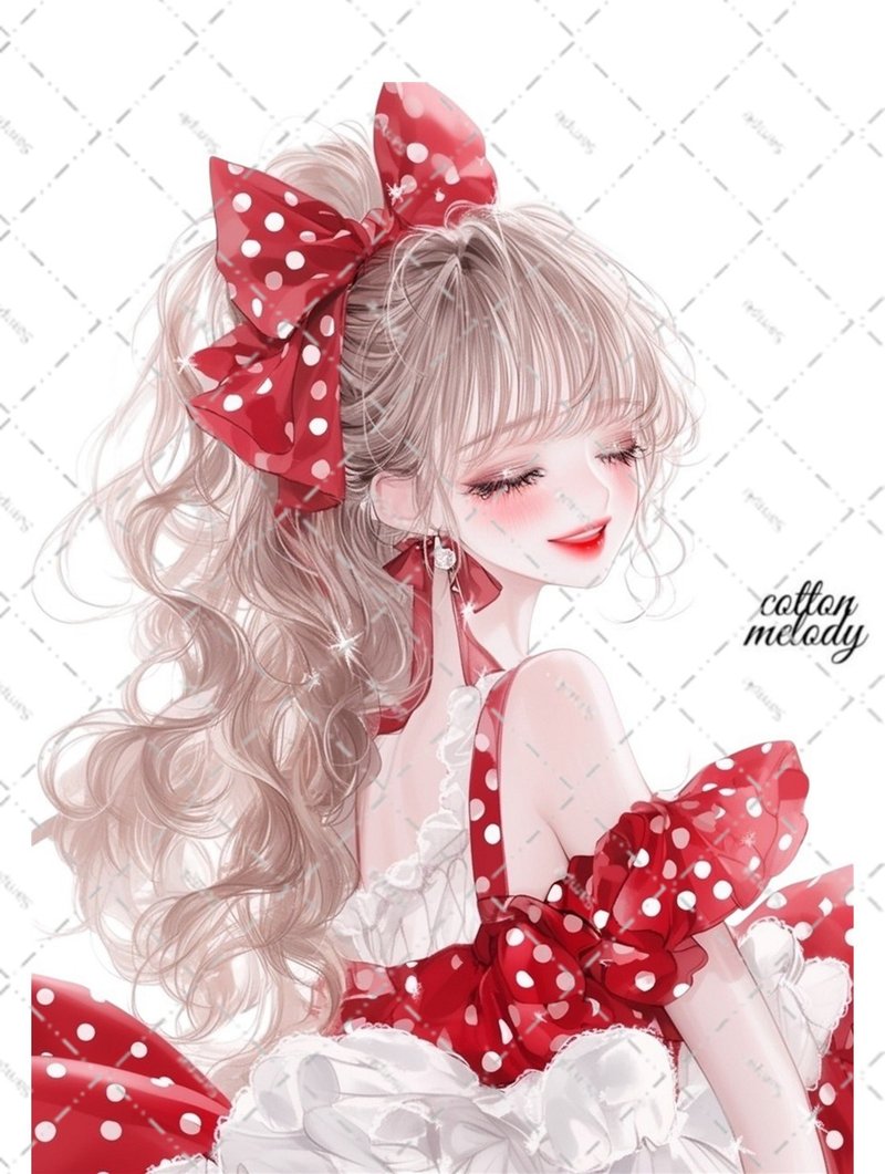 original sticker no.6447 人物ステッカー オリジナルステッカー 人物ステッカー 女の子ステッカー オリジナル人物ステッカー - 貼紙 - 紙 