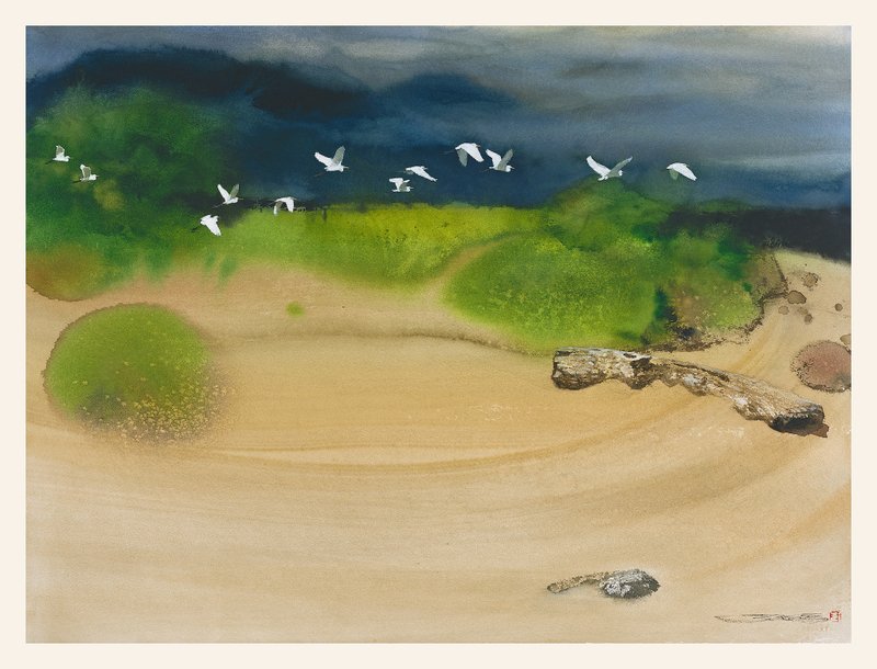 迎風/藝術版畫/水彩風景/限量授權藝術家/林順雄Sunlin - 海報/掛畫/掛布 - 其他材質 多色