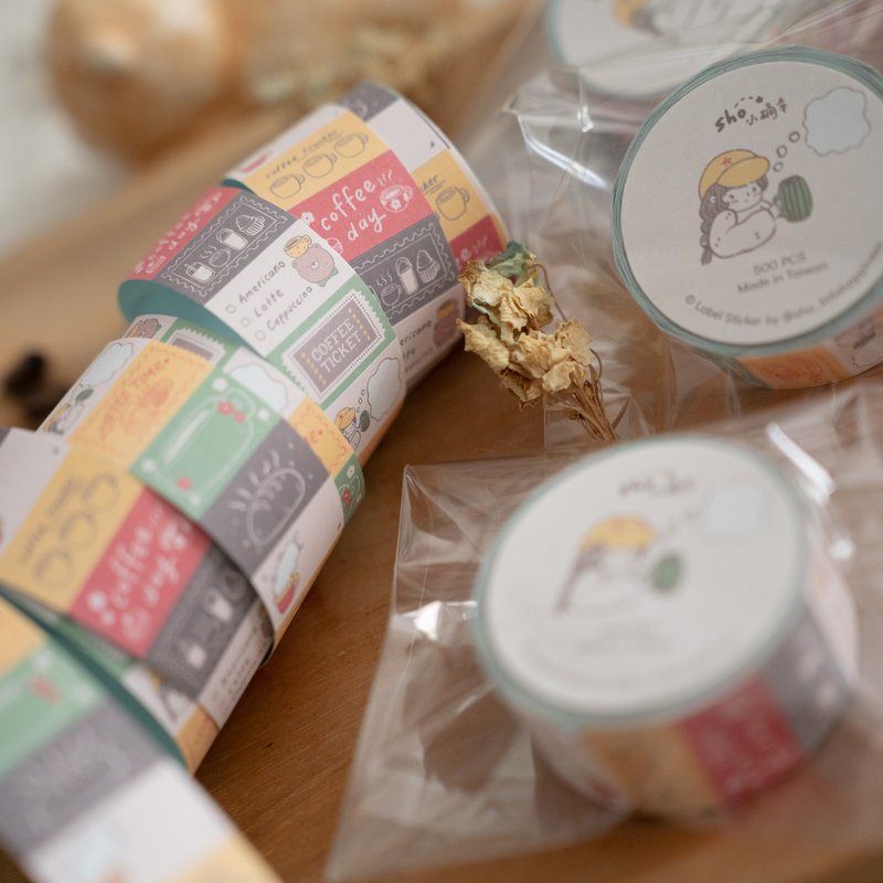 Coffee Label Sticker - 貼紙 - 紙 