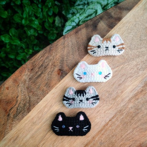 レジン 猫 ヘアクリップ No.994 レジン猫ヘアクリップNo.994