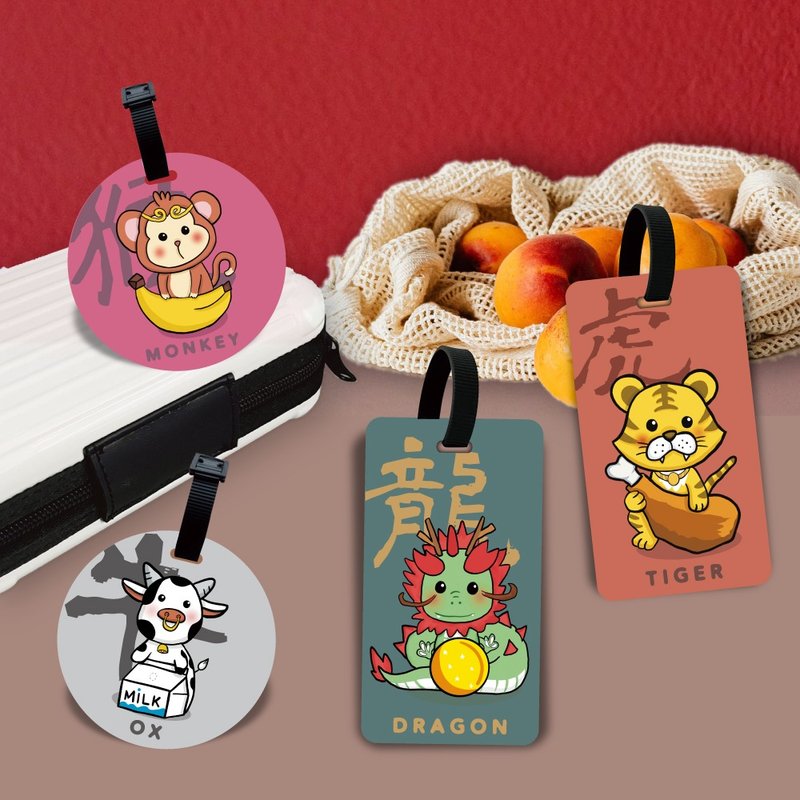 [Zodiac] Luggage Tag/Birthday Gift/Bestie Gift/Customized/Travel/Name Tag - ป้ายสัมภาระ - พลาสติก 