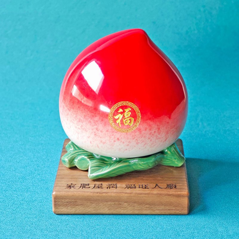 桃你歡心 生日禮物 喬遷禮物 升職禮物 退休禮物 入厝禮物 客製化 - 擺飾/家飾品 - 陶 紅色
