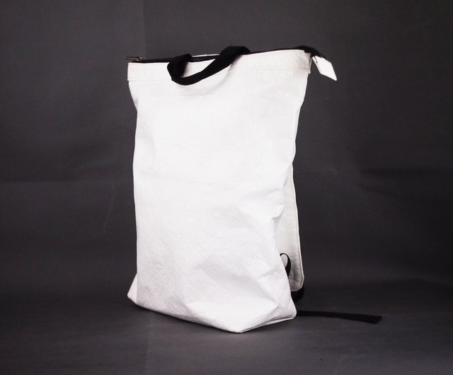 超軽量タイベック2wayバック　リュック 6DOTS 2way 超軽量 Tyvek(タイベック) リュック バックパック 白