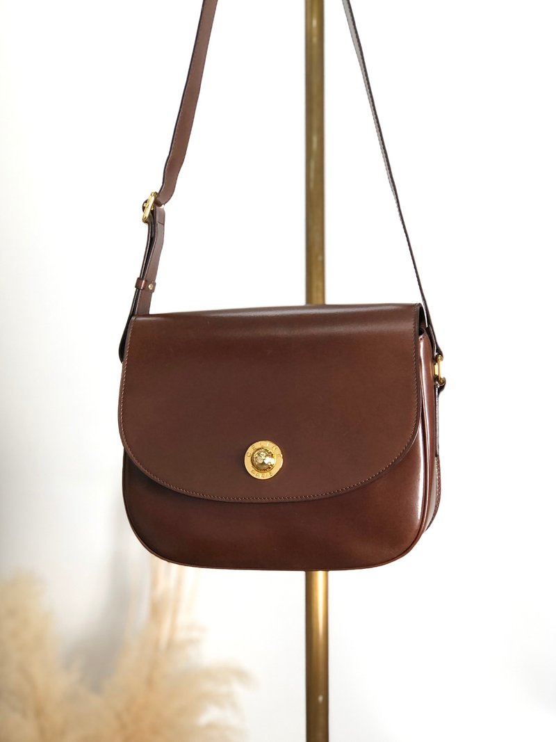 [Direct from Japan, branded used bag] CELINE shoulder bag Brown star ball leather vintage old iu3hk3 - กระเป๋าแมสเซนเจอร์ - หนังแท้ สีนำ้ตาล