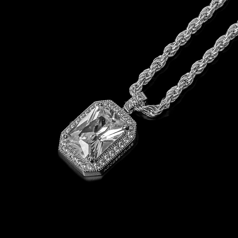 Square Zircon Collection Solo Zircon Collection - Necklaces - Other Metals Silver