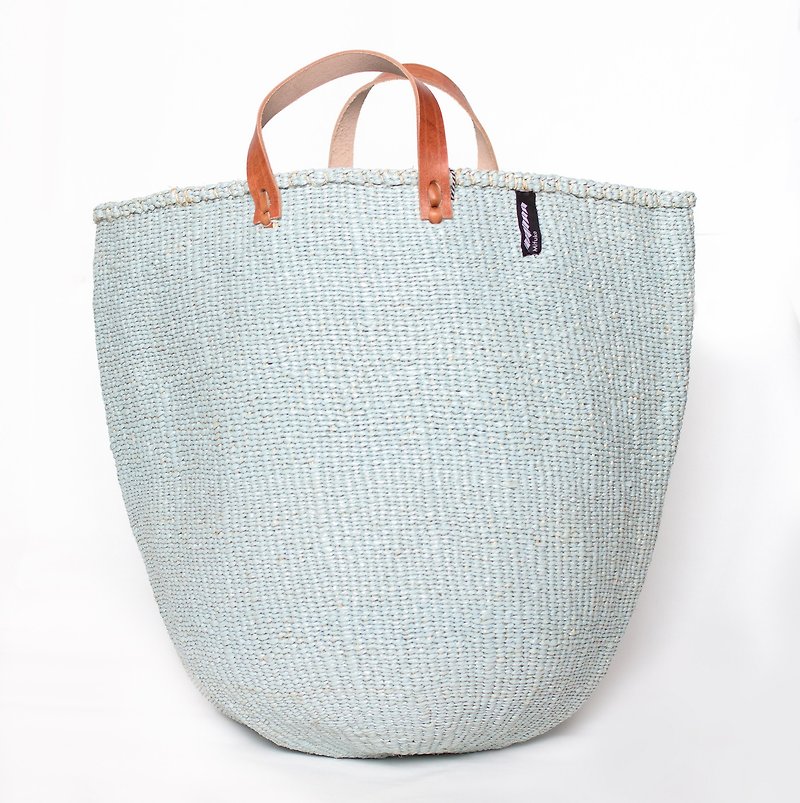 Short handle large woven basket (light green) - Storage - Other Materials 