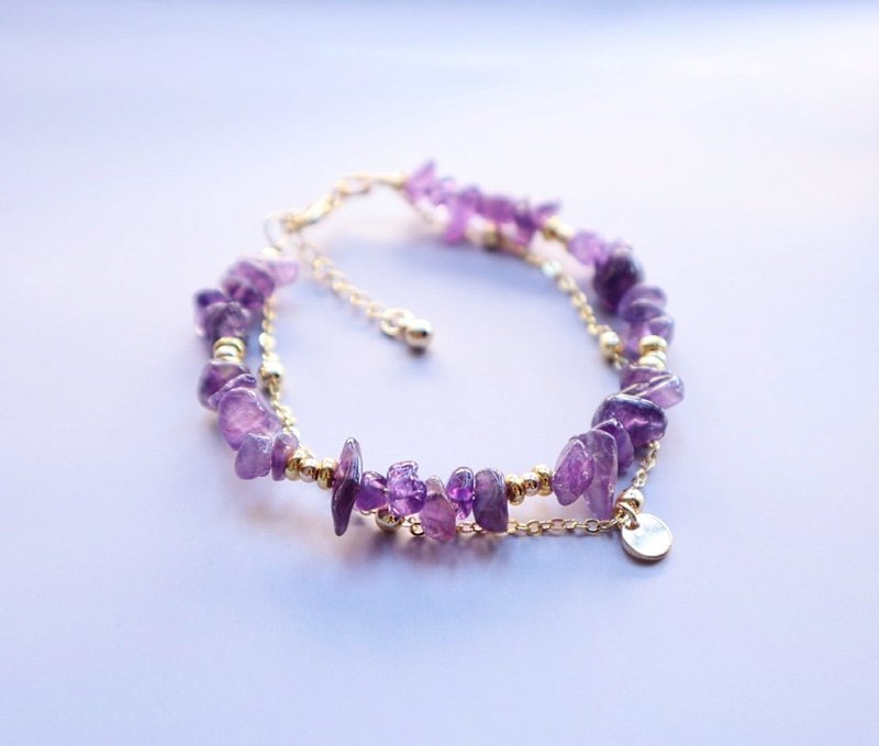 [Stone Series V | February] | Amethyst Stone| Bracelet - Bracelets - Crystal Purple