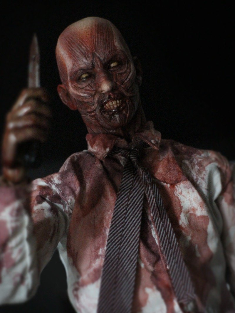 12" Zombie Head Sculpture James (James) - Stuffed Dolls & Figurines - Other Materials 