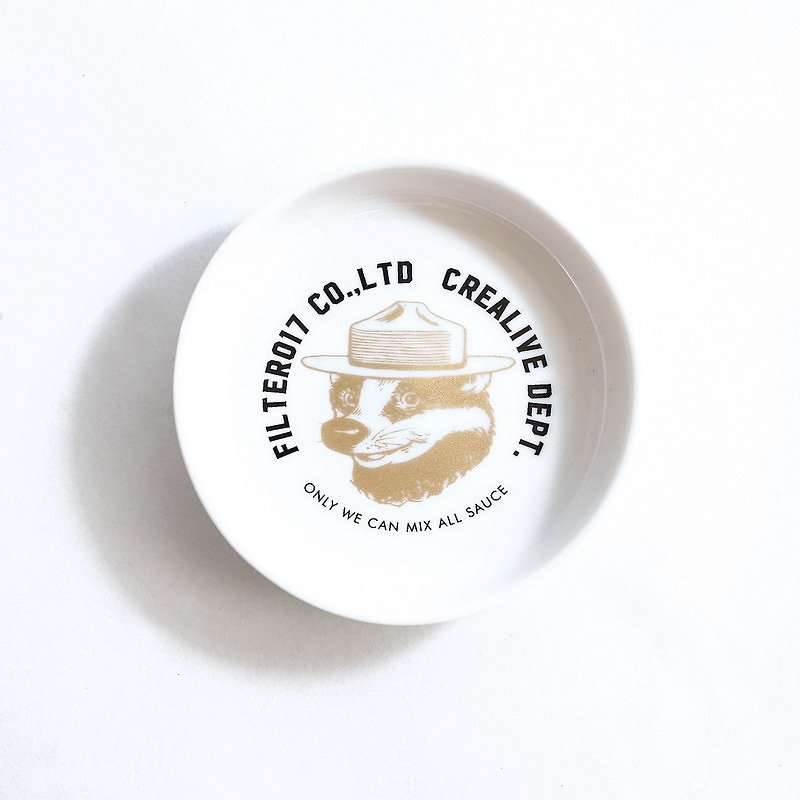 Filter017 x Jiukou Mountain Mies Badger Universal Ceramic Small Plate - จานเล็ก - เครื่องลายคราม 