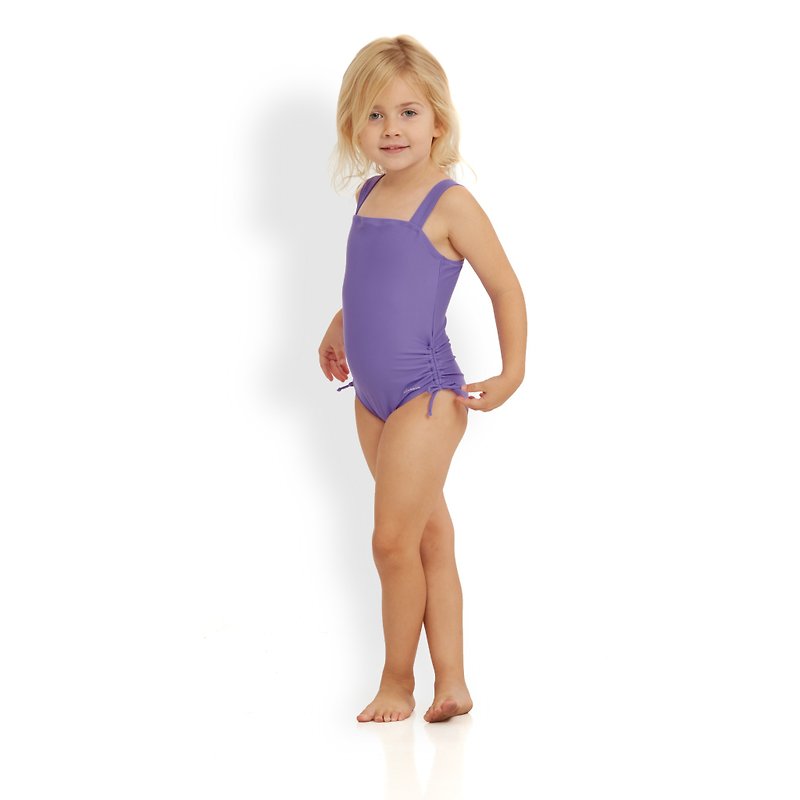 DIANA - Classic wide straps swimwear for girls - ชุด/อุปกรณ์ว่ายน้ำ - วัสดุอื่นๆ สีม่วง