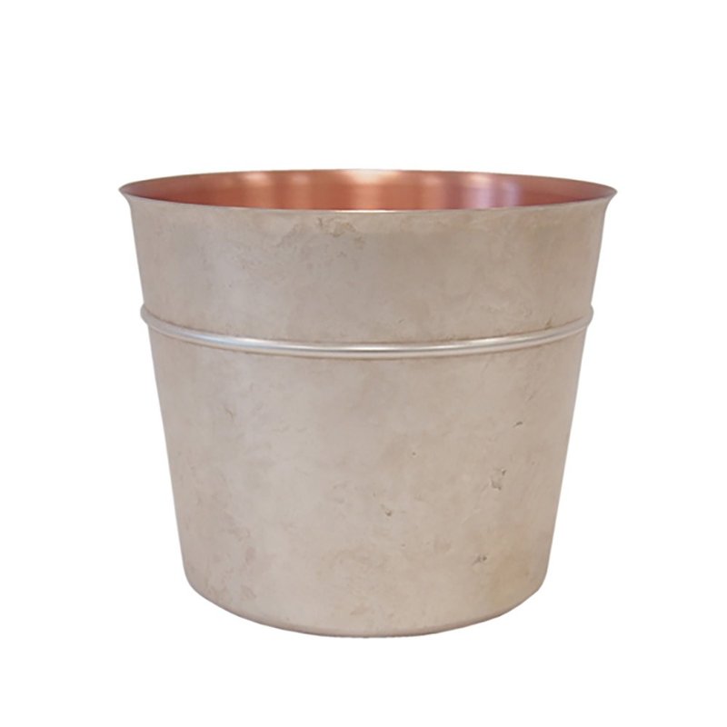 tone銅彩置物筒 珍珠銀(M) - 居家收納/收納盒/收納用品 - 銅/黃銅 銀色