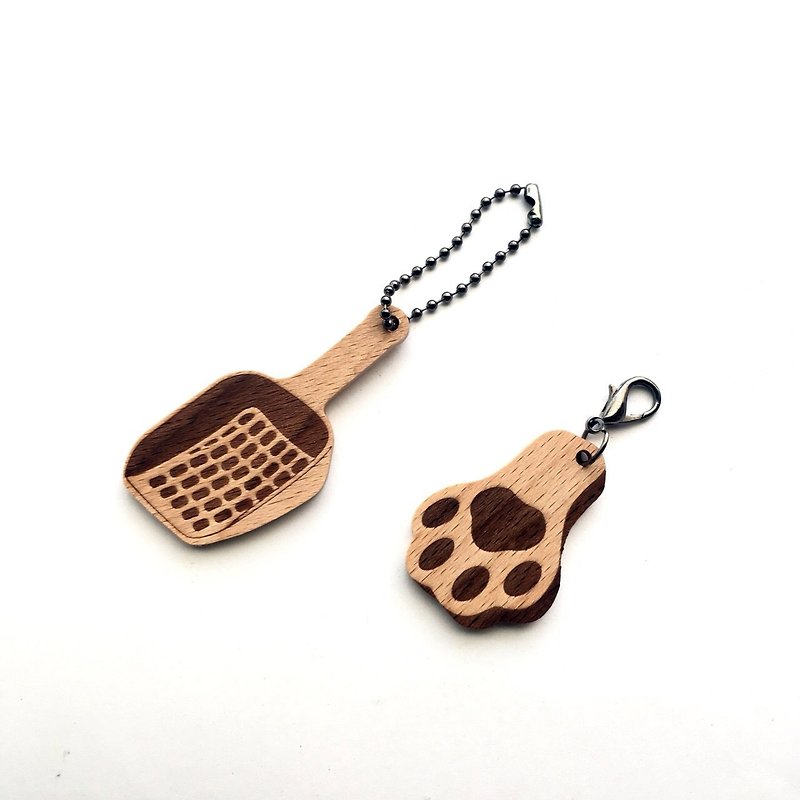 Cat slave certification group pet tag hanging charm - the top 100 sent to Japan made this day 蓼 line incense x2! - Charms - Wood Brown
