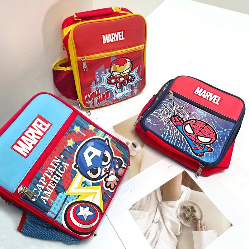 漫威 Marvel 復仇者聯盟Q版野餐袋  露營保溫保冷袋 - 手提包/手提袋 - 人造皮革 白色