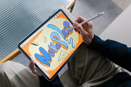 NovaPlus樂晴科技 A8 Pro iPad筆記繪圖手寫筆:側邊切換橡皮擦/電子手帳觸控筆/簡報