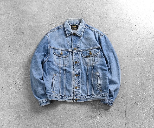 Vintage lee men's denim on sale jacket