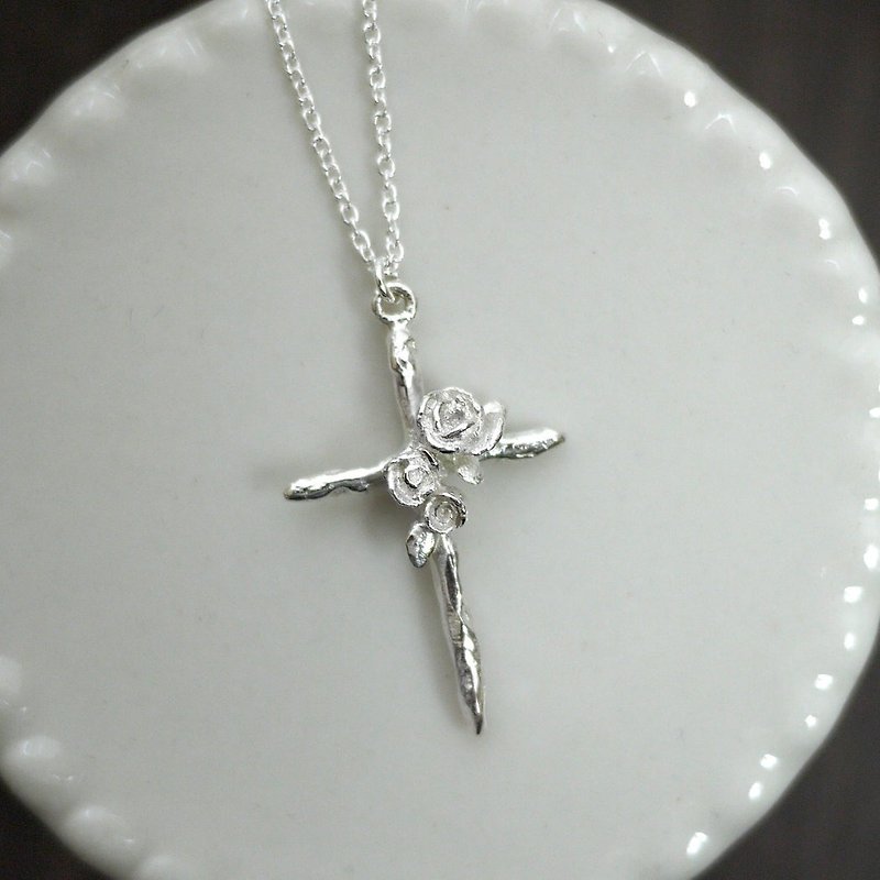 Bouquet Gift Cross - Necklaces - Sterling Silver Silver