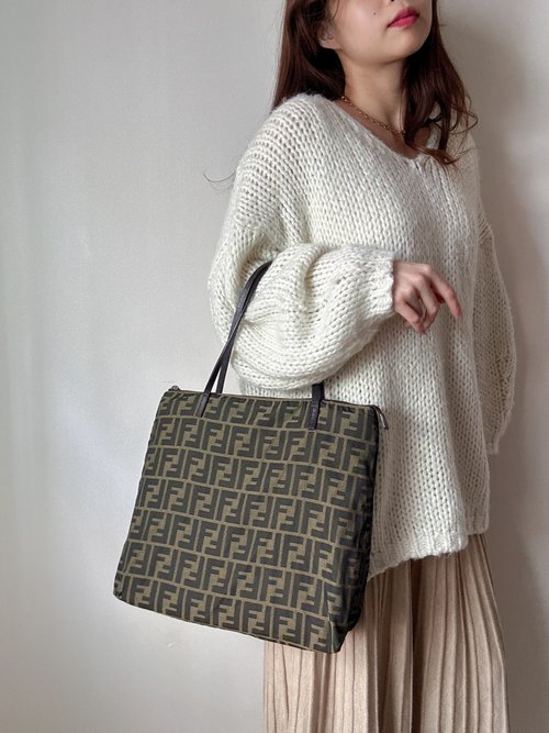 Autrefois Vintage Bags HK 中古名牌Fendi FF 芬迪老花 托特包 Tote Bag 電腦包