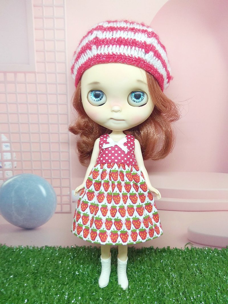 Dresses for neo blythe dolls, Pullip, qbaby. - Stuffed Dolls & Figurines - Cotton & Hemp Red