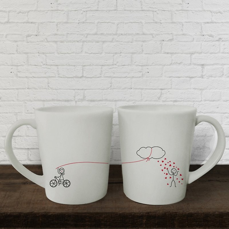 RAIN MAKER BICYCLE  Coffee Mugs by HUMAN TOUCH - Mugs - Clay White