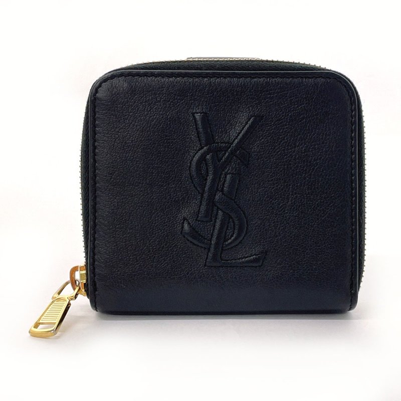 Yves Saint Laurent Bi-fold Wallet MRT352906Y Compact Zip Cassandra Leather Black - Wallets - Genuine Leather Black