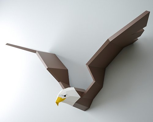 InArtCraft 3D Papercraft Eagle, DIY Paper craft bald eagle, hawk vulture, DIGITAL TEMPLATE