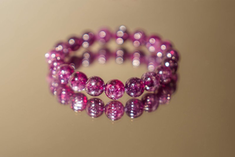 Lepidolite hand beads - Bracelets - Crystal Purple