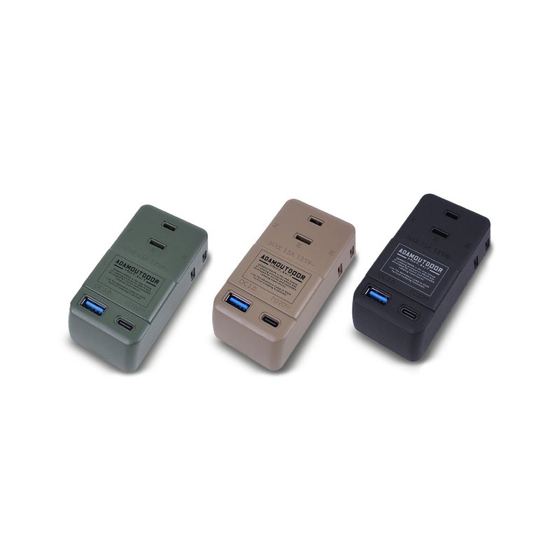 ADAMOUTDOOR 3座擴充QC/PD壁插 - 其他 - 塑膠 多色