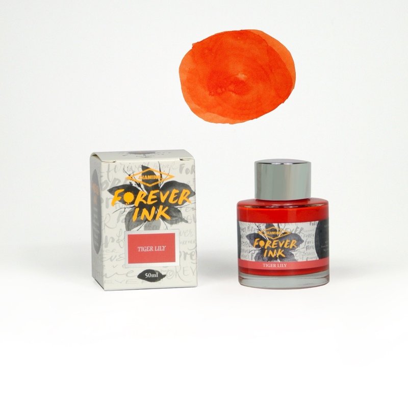 Diamine 永恆墨水 50ml - 虎百合 - 墨水/鋼筆墨水 - 玻璃 橘色