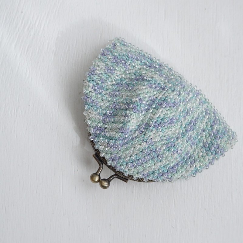 Ba-ba (m) Skipping Stiches Beads crochet pouch No.2043 - 化妝包/收納袋 - 其他材質 藍色