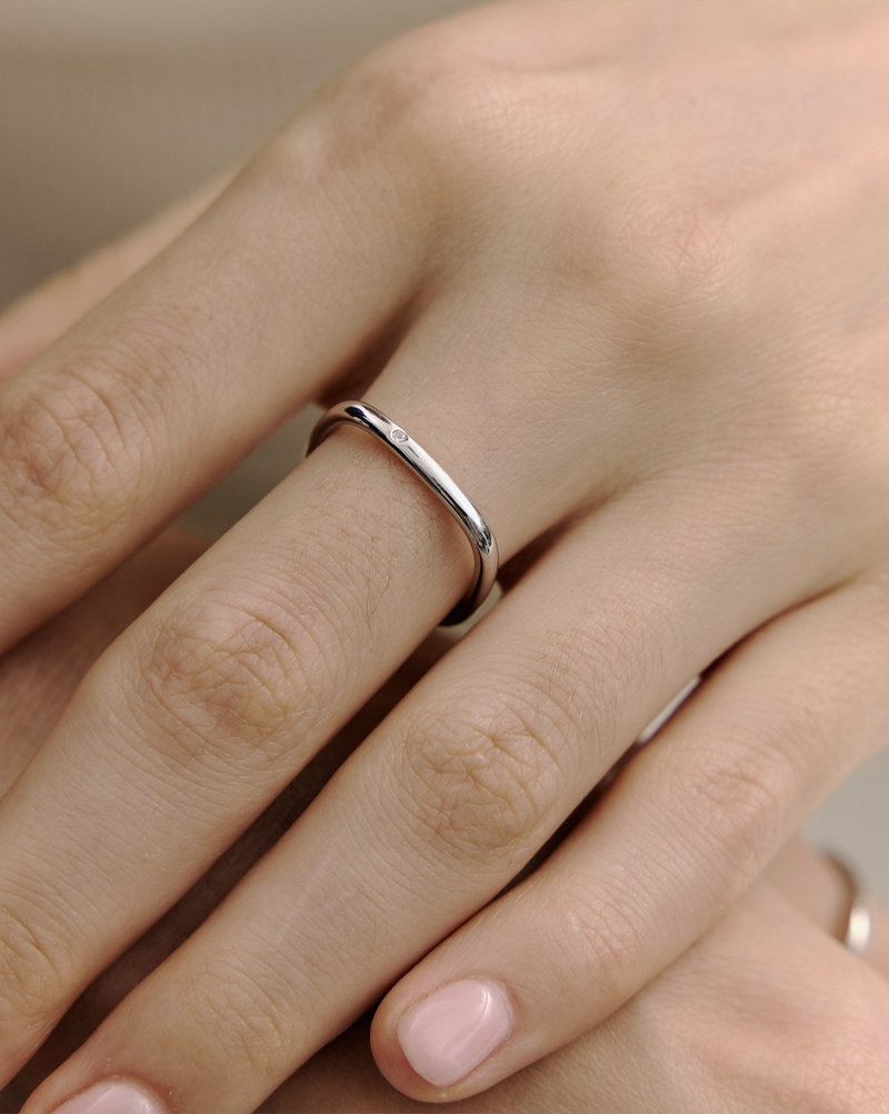 dashbrand DJ02 Line Ring  (Minimal Jewelry) แหวนเงินแท้ แหวนมินิมอล silver 925 - แหวนทั่วไป - เงินแท้ สีเงิน