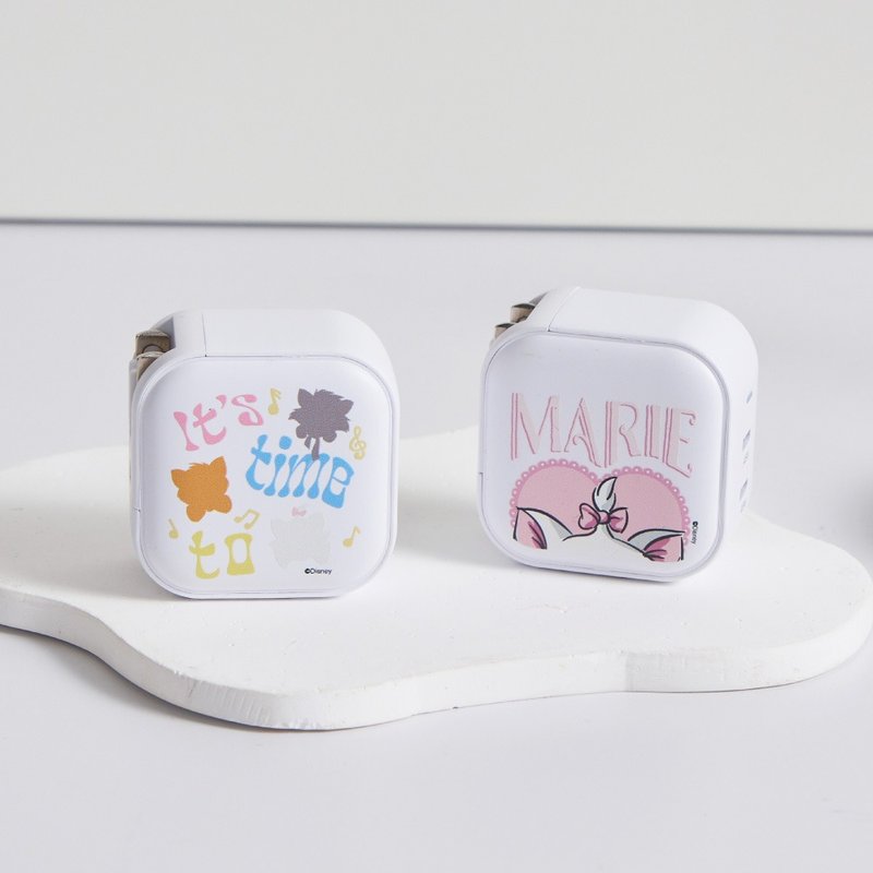 Disney Cats And Dogs-瑪麗貓款GaN 45W Type-C雙孔充電頭 - 科技小物 - 塑膠 多色